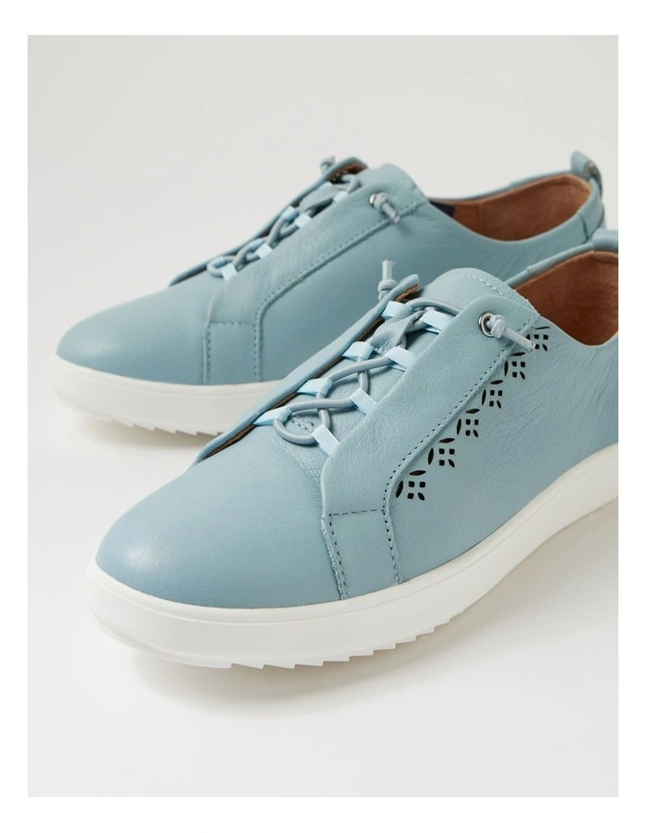 Lottiea Sky Blue Leather Sneakers image 5