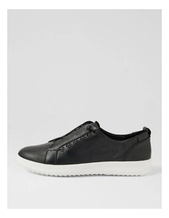 Lottiea Black Leather Sneakers