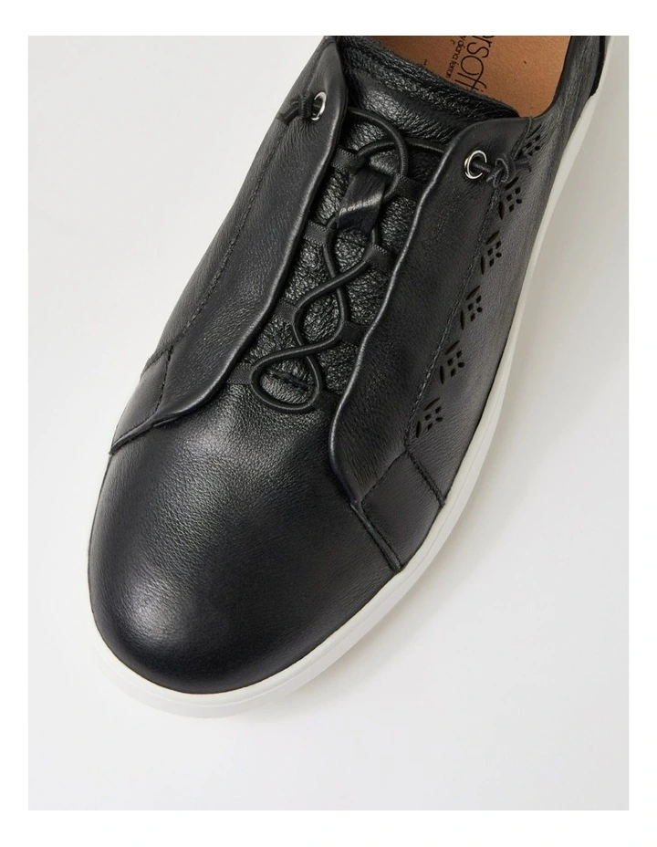 Lottiea Black Leather Sneakers image 4