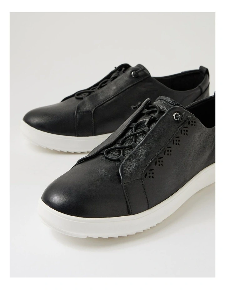 Lottiea Black Leather Sneakers image 5