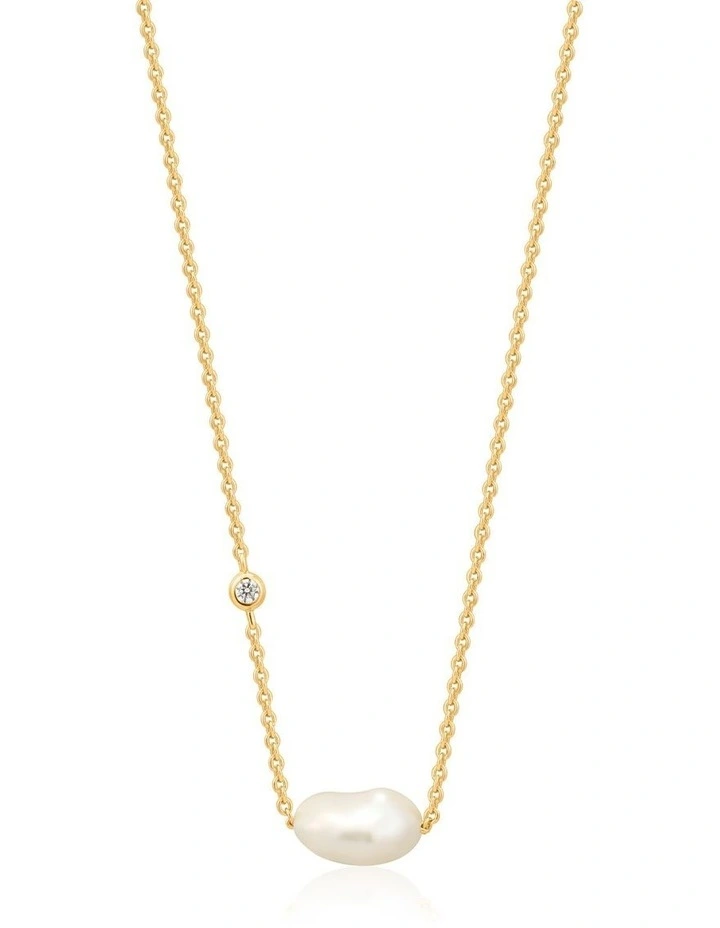 Pearl Necklace Gold image 1