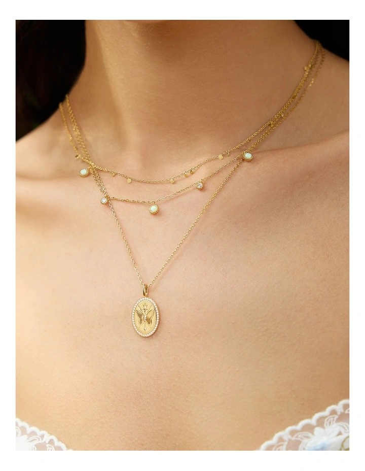 Gold Kyoto Opal Station Necklace image 2