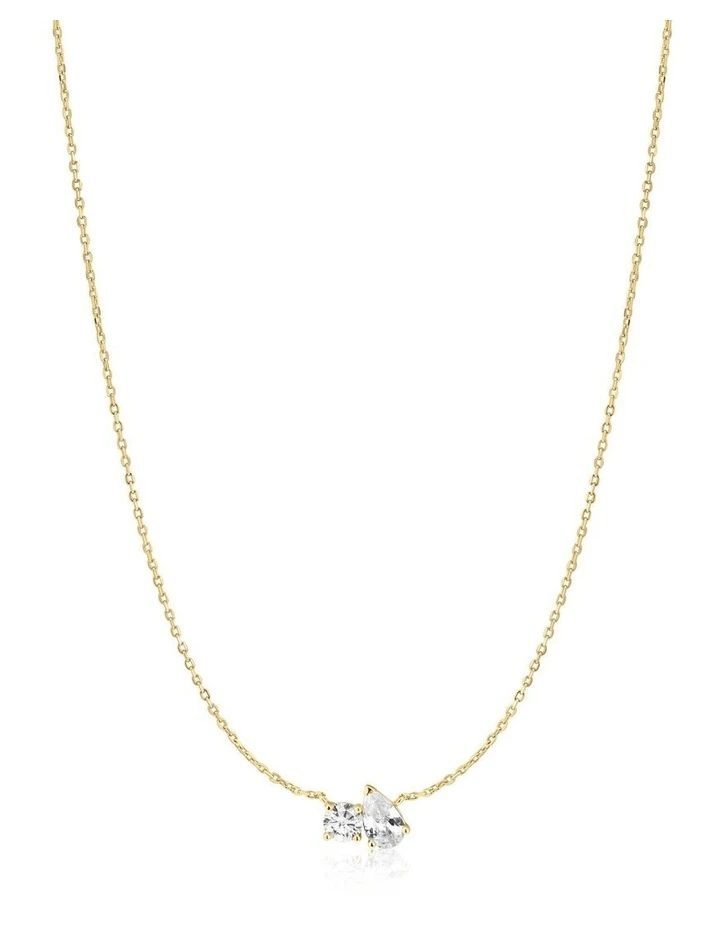 Gold Toi & Moi Necklace image 1