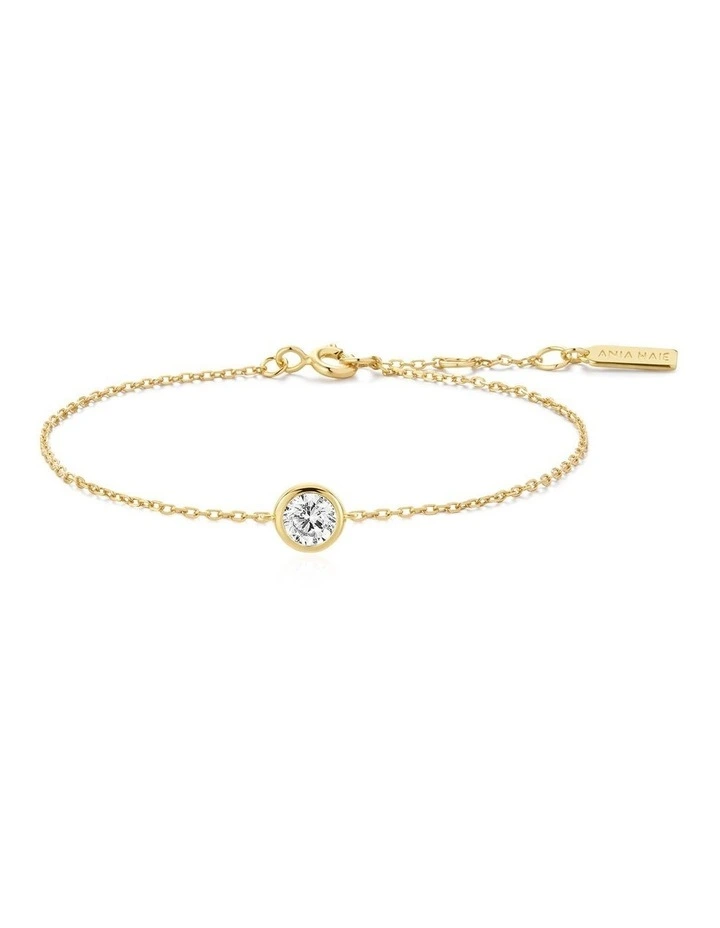 Gold Solitaire Bracelet image 1
