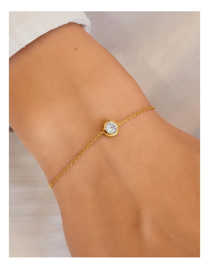 Gold Solitaire Bracelet image 2