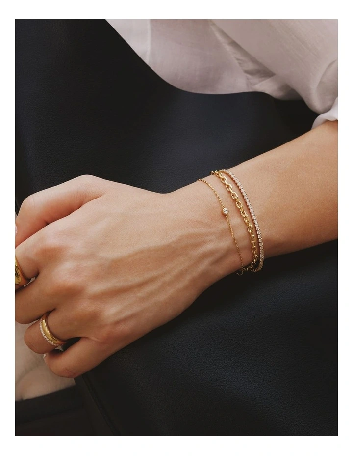 Gold Sparkle Bezel Bracelet image 2