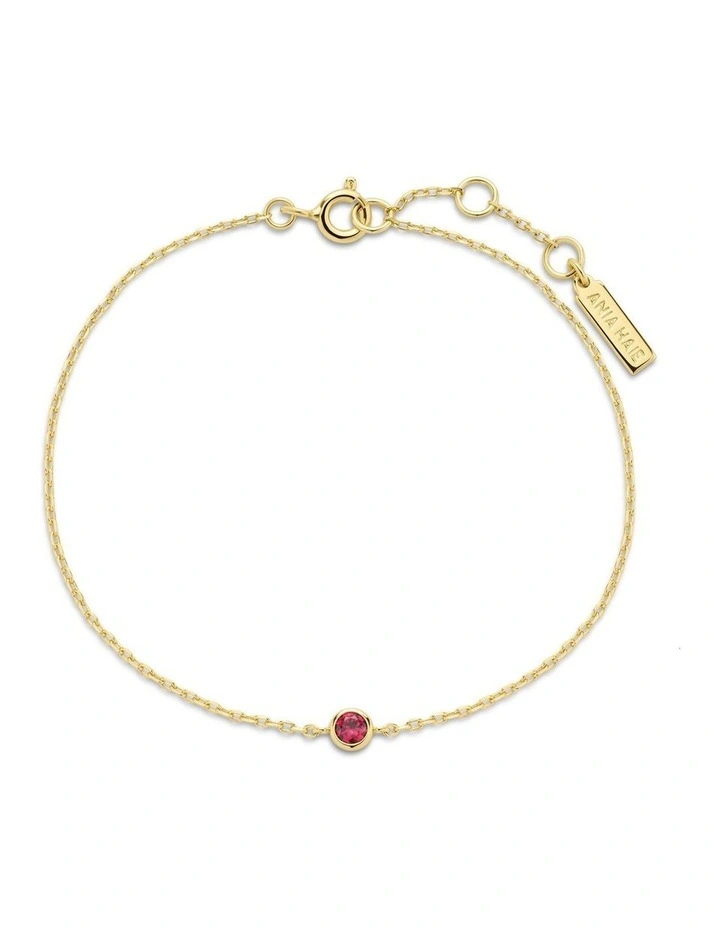 Gold Crimson Solitaire Bracelet image 3