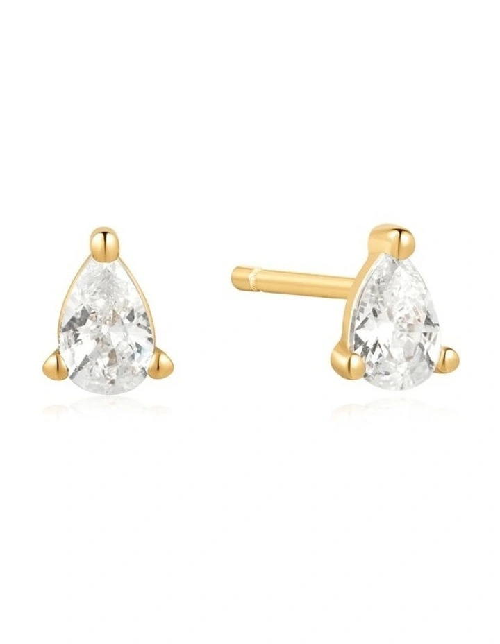 Gold Pear Studs image 1