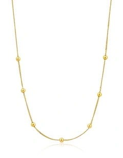Modern Beaded Necklace - Gold