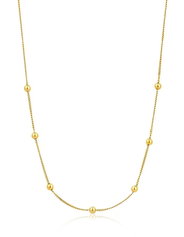 Modern Beaded Necklace - Gold image 1