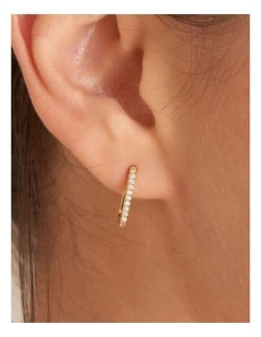 Gold Glam Oval Hoop Earrings