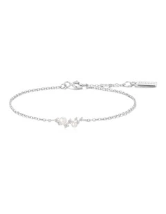 Silver Shell Pearl Cluster Bracelet