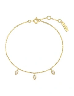 Gold Sparkling Triple Station Bracelet