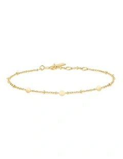 Gold Disc Station Bracelet