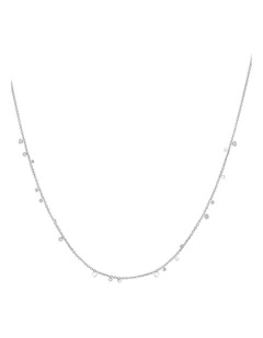 Silver Mini Disc Drop Stacking Necklace