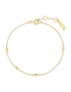 Gold Multi Rhombus Station Bracelet