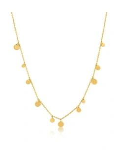 Geometry Mixed Discs Necklace - Gold
