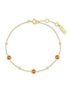 Gold Nano Gem Station Bracelet