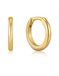 Gold Smooth Mini Huggie Hoop Earrings