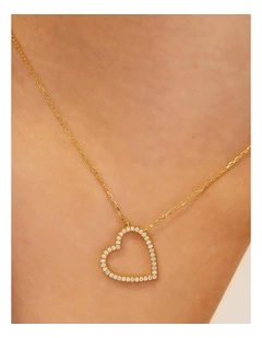 Gold Heart Pendant Necklace