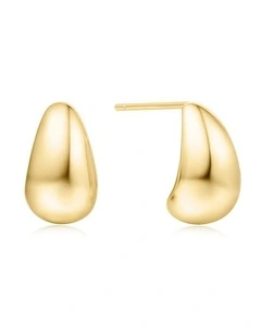 Gold Small Dome Hoop Earrings