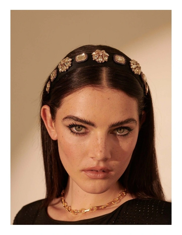 Annie Gem Headband - Black image 2