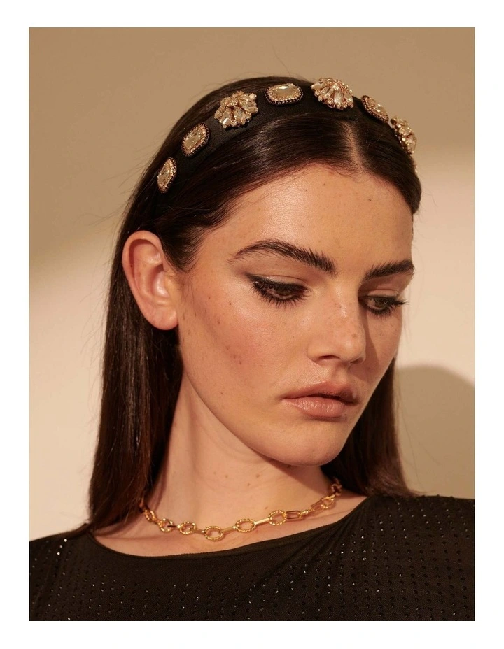 Annie Gem Headband - Black image 4