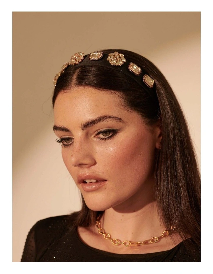 Annie Gem Headband - Black image 5