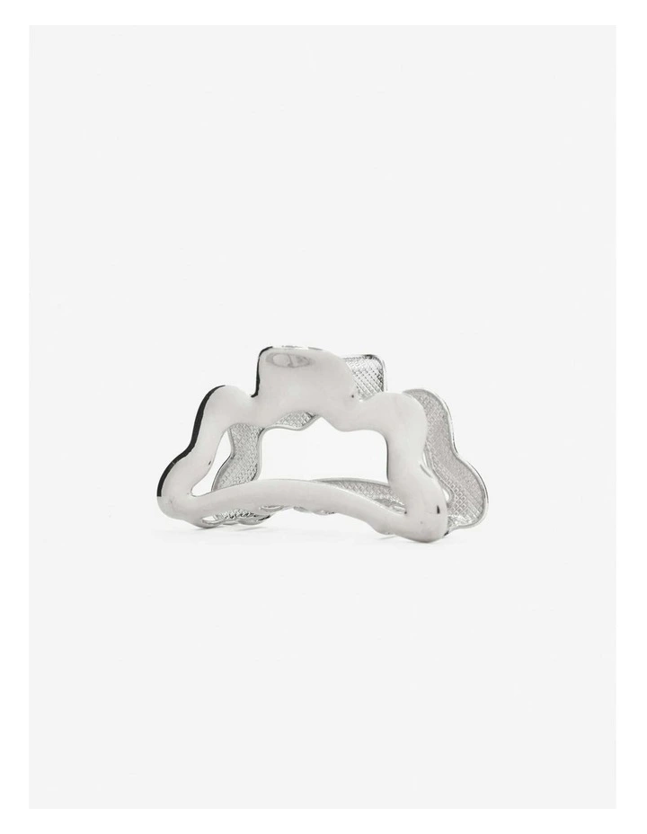 Liana Metal Hair Claw Clip - Silver image 3