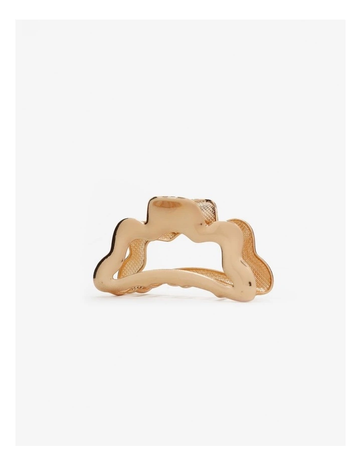 Liana Metal Hair Claw Clip - Gold image 2