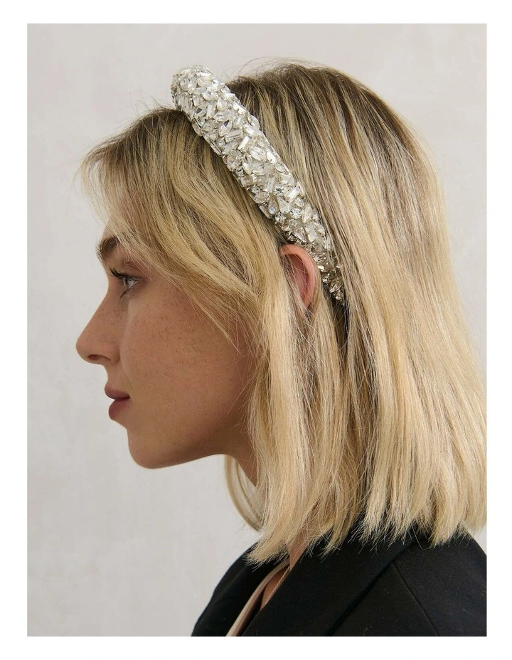 Jennifer Cubic Statement Headband - Silver image 2