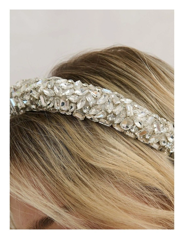 Jennifer Cubic Statement Headband - Silver image 5