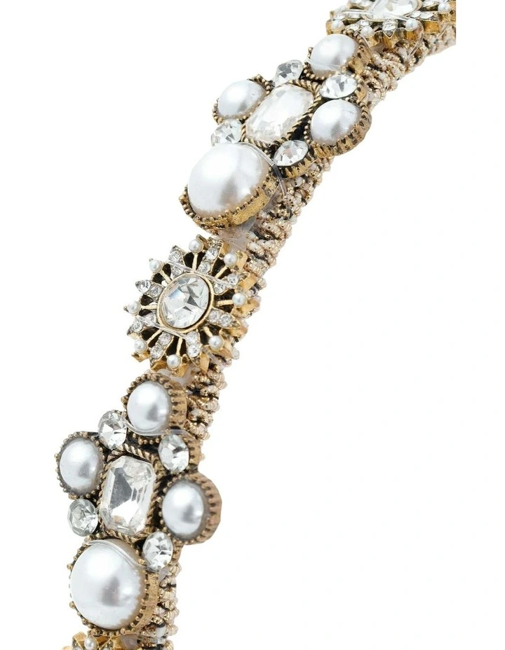 Florence Gem Embellishment Headband - Gold image 3