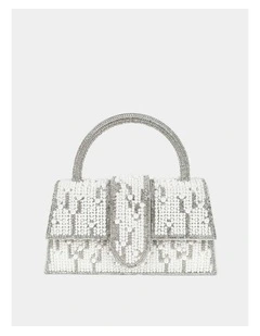 Lumire Pearl Top Handle Bag - White