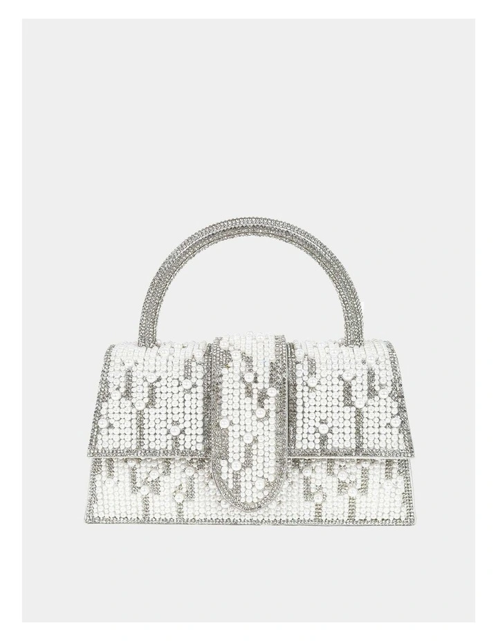 Lumire Pearl Top Handle Bag - White image 1