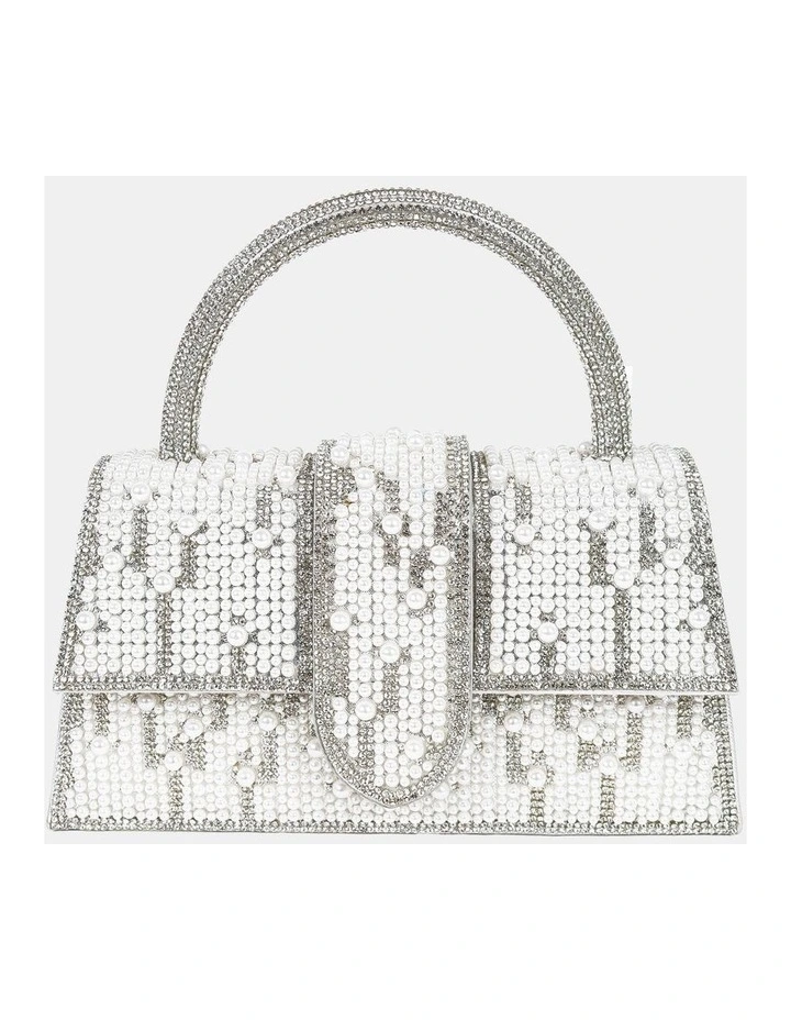 Lumire Pearl Top Handle Bag - White image 1
