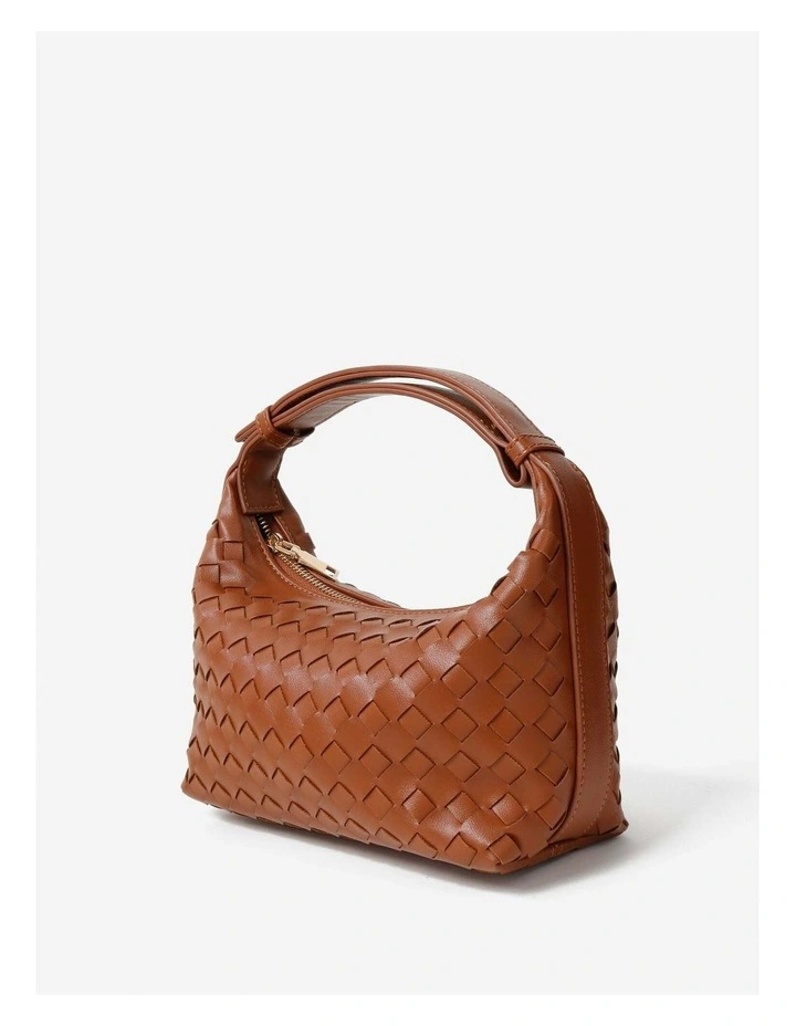 Cleo Woven Handbag - Tan image 3