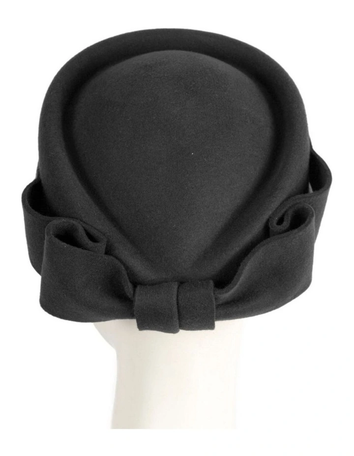 Max Alexander Black Felt Pillbox Hat - Classic Winter Racing J460B image 1