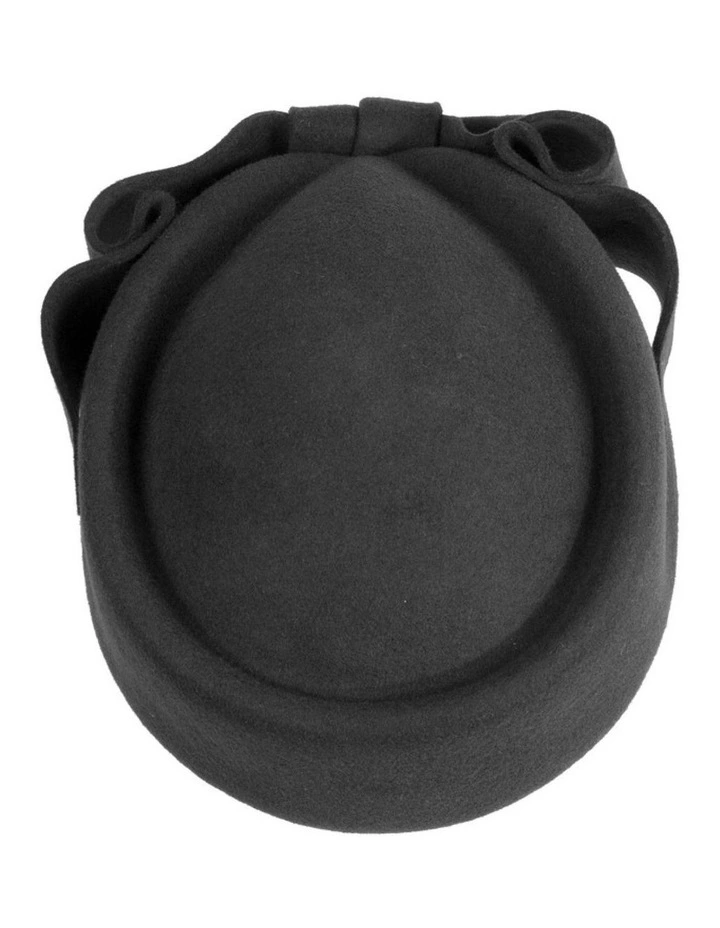 Max Alexander Black Felt Pillbox Hat - Classic Winter Racing J460B image 3