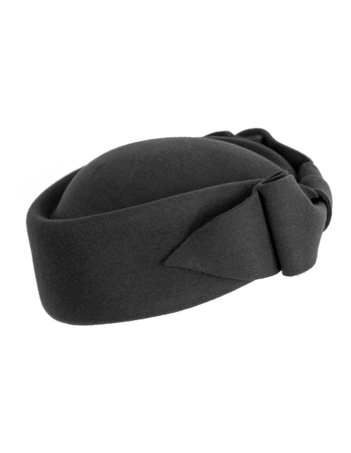 Max Alexander Black Felt Pillbox Hat - Classic Winter Racing J460B image 5