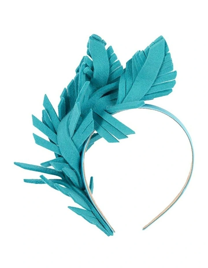 Max Alexander navy and blue wool felt leaf racing fascinator J406BL image 4