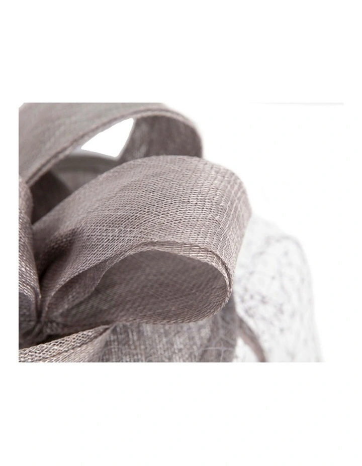 Max Alexander MA888S silver fascinator with face veil image 3