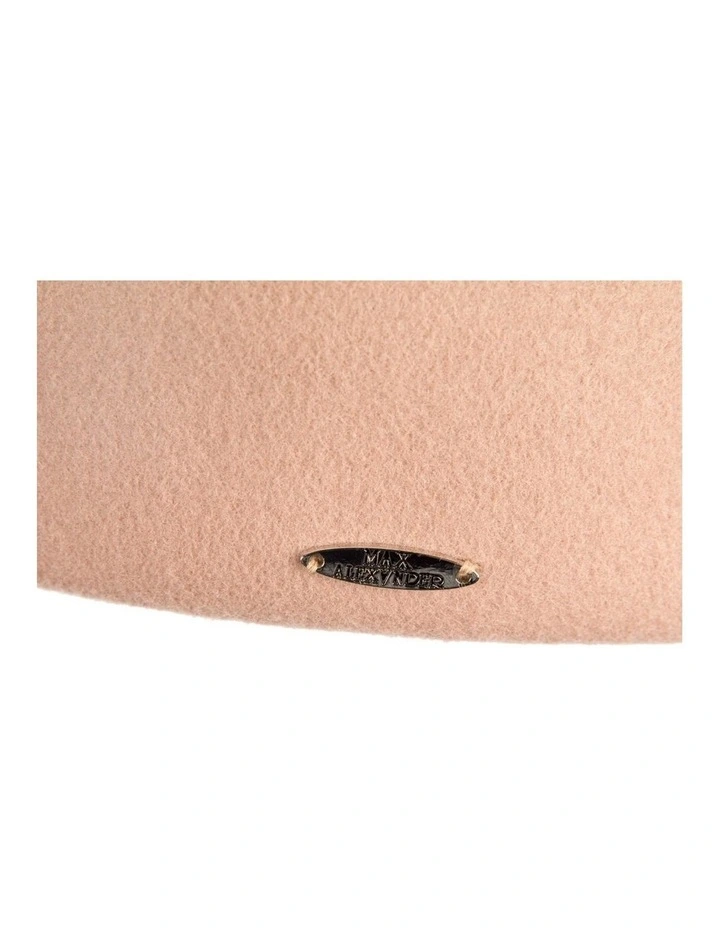 Classic Stewardess Felt Pillbox Hat J463BE in Beige image 6