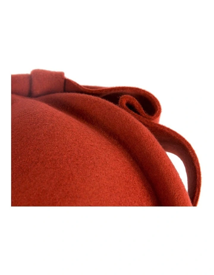 Felt Pillbox Hat J460RU in Orange image 6