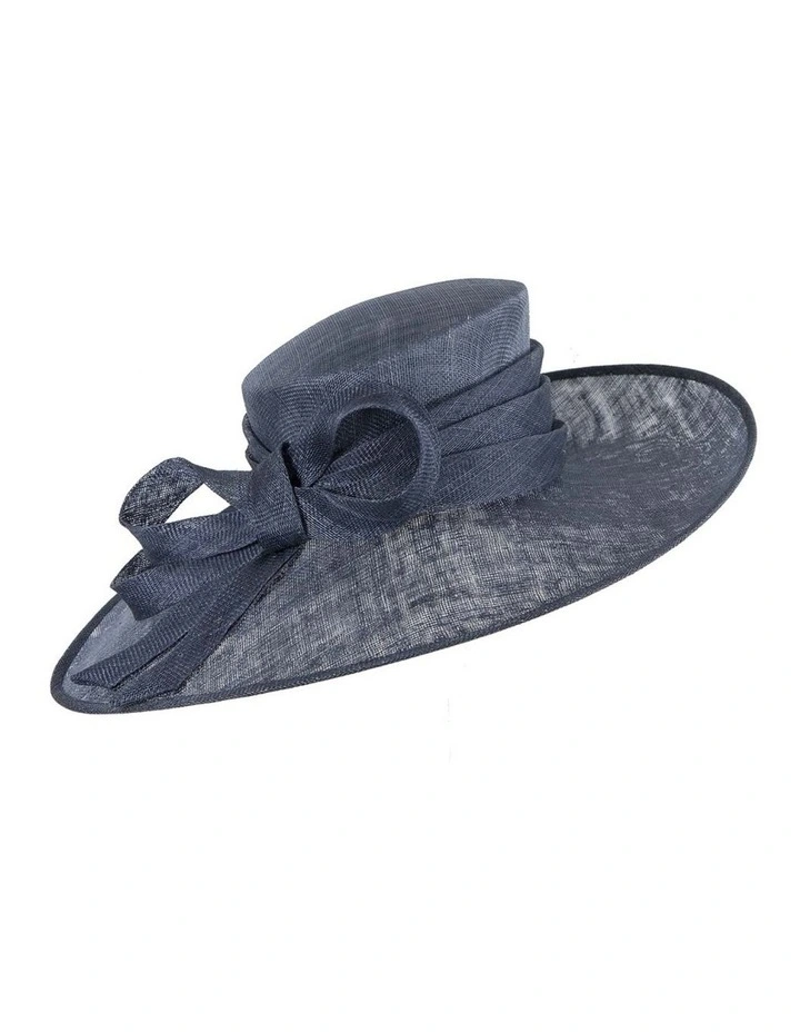 Max Alexander wide brim navy sinamay ladies fashion hat MA900N image 2
