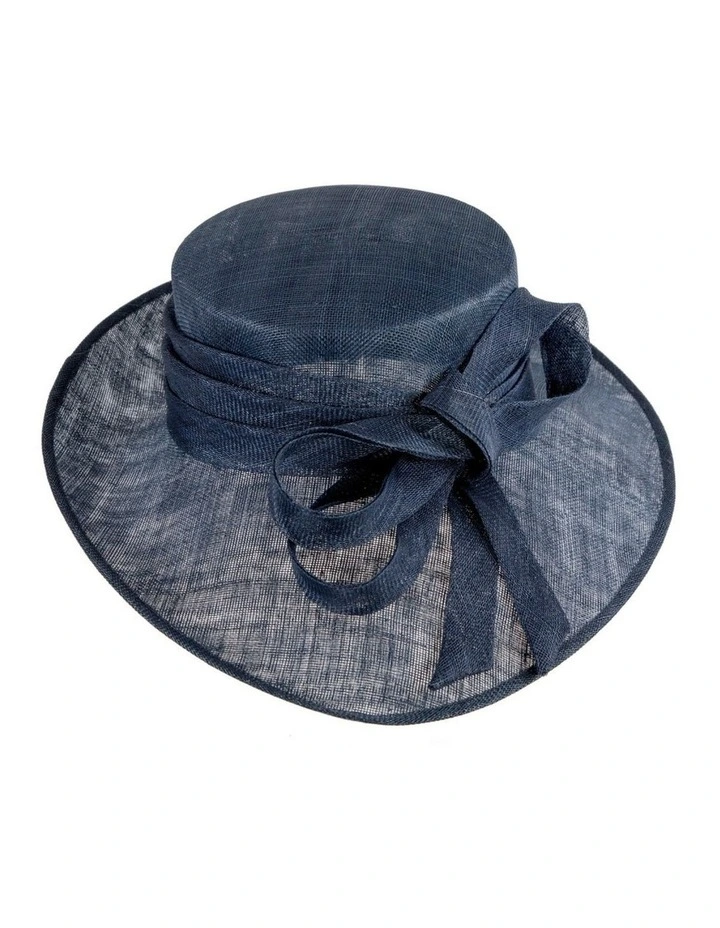 Max Alexander wide brim navy sinamay ladies fashion hat MA900N image 4