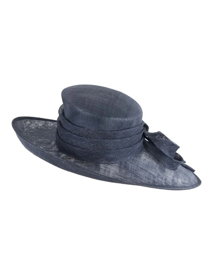Max Alexander wide brim navy sinamay ladies fashion hat MA900N image 6