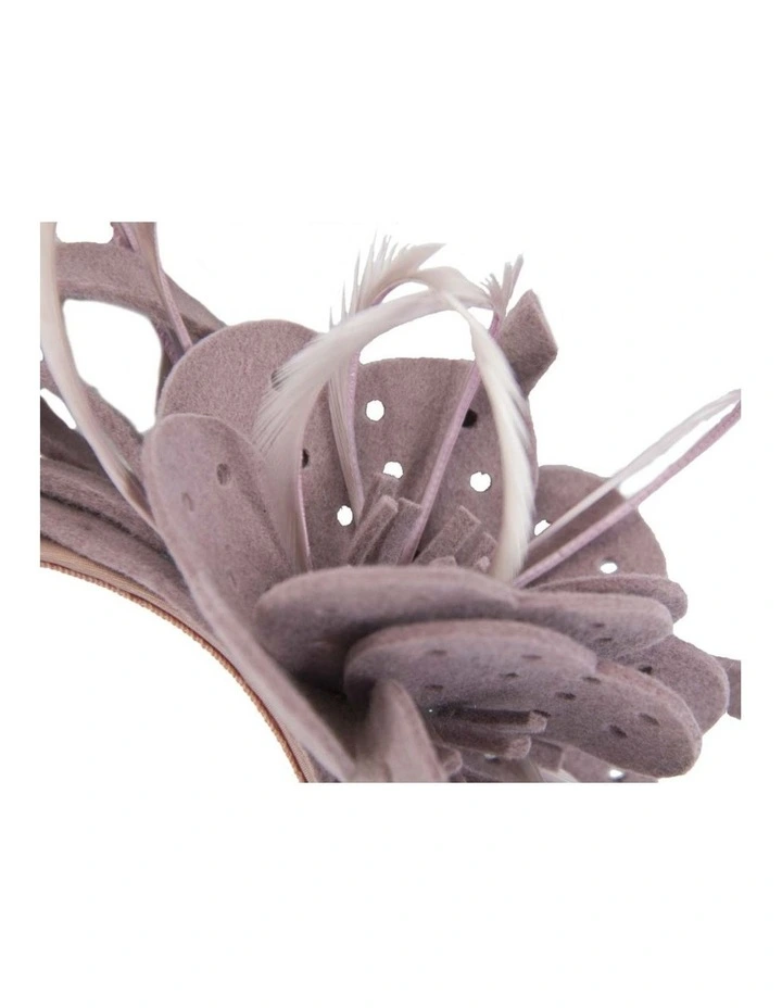 Max Alexander dusty pink felt flower winter fascinator J361DP image 3