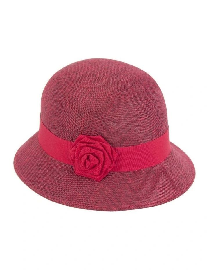Max Alexander Burgundy Red Cloche Hat MA732R image 2