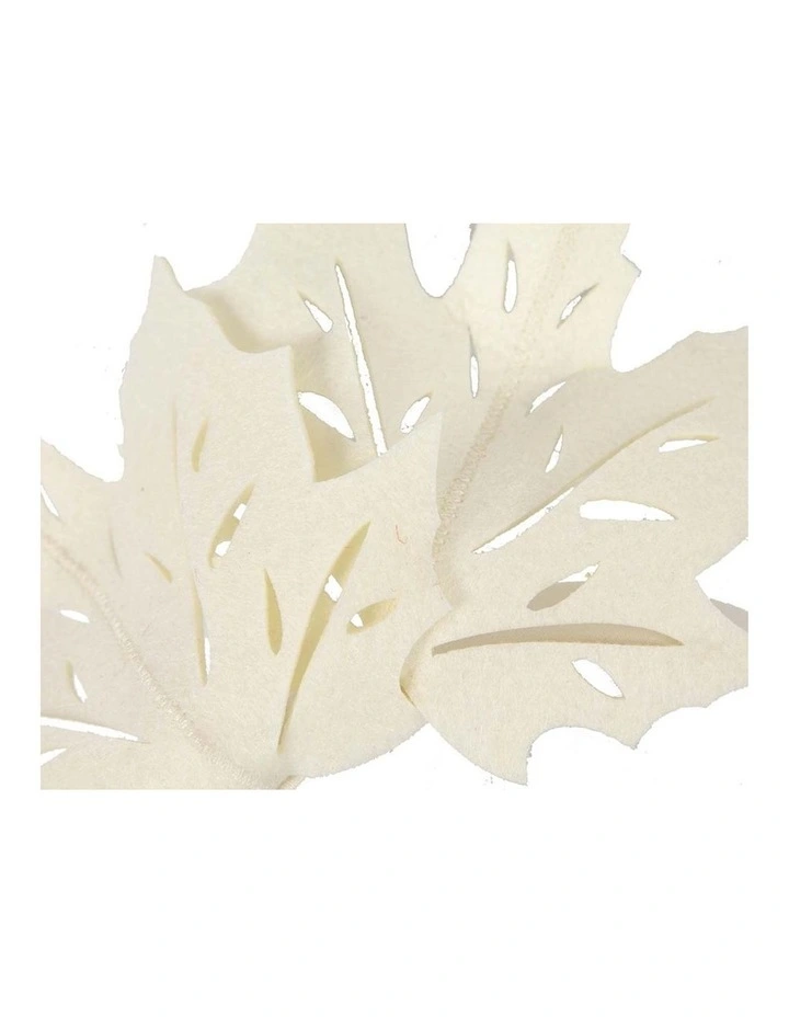 Max Alexander cream laser-cut maple leaf fascinator on headband MA757C image 3